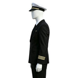 Catch Me If You Can Frank Abagnale Black Captain Uniform Cosplay Costume Halloween Carnival Party Suit