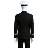 Catch Me If You Can Frank Abagnale Black Captain Uniform Cosplay Costume Halloween Carnival Party Suit
