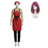 Smoking Behind the Supermarket with You Yamada Red Clerk Uniform Cosplay Costume Halloween Carnival Party Suit