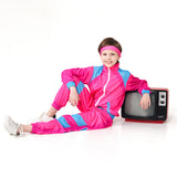  Children Stage Costume Pink Retro Dance Clothes Sportwear Set Outfits For Children