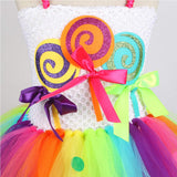Childrenswear Colorful Candy Ice Cream Girl's Mesh Skirt Poncho Skirt