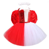 Childrenswear Girls Angel Tutu Dress Mesh Dress Cosplay Costume Outfits Halloween Carnival Suit