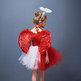 Childrenswear Girls Angel Tutu Dress Mesh Dress Cosplay Costume Outfits Halloween Carnival Suit