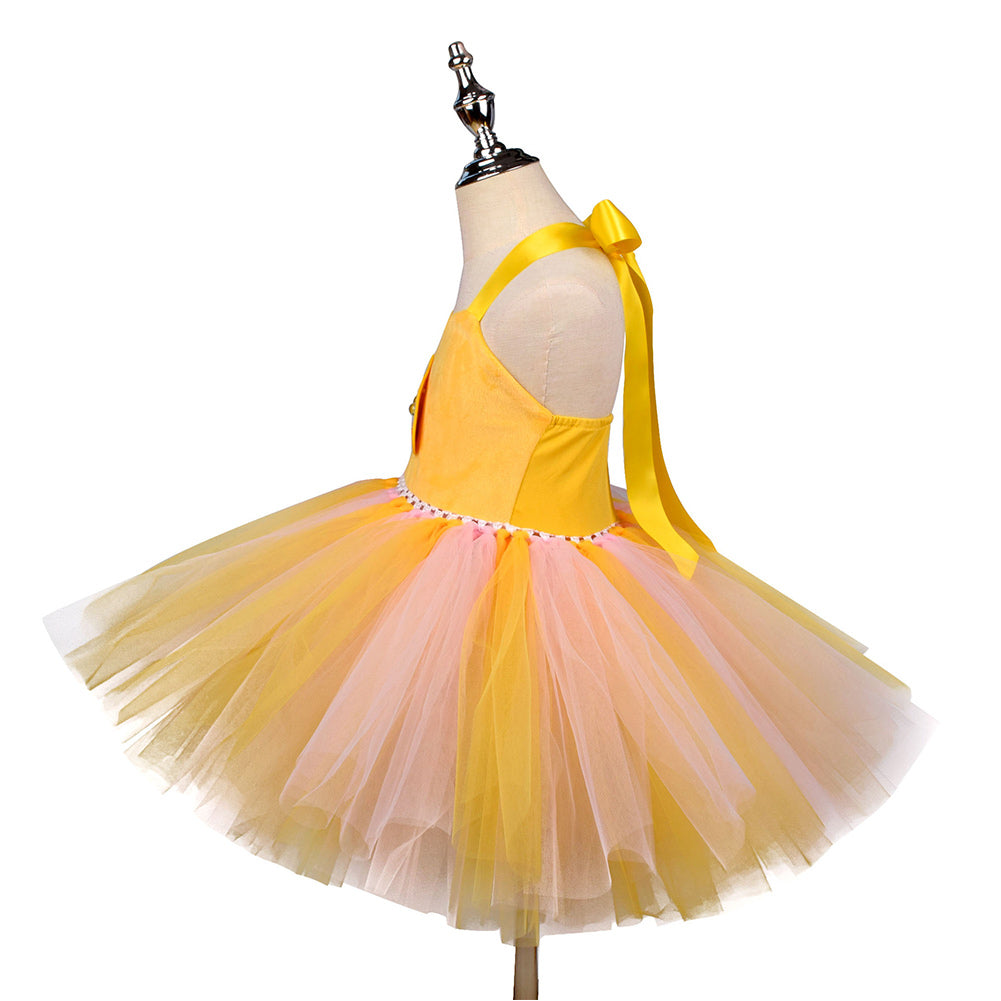 Childrenswear Girls Duck Yellow Tutu Skirt Mesh Skirt Cosplay Costume Cosplaysky