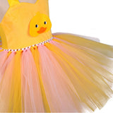 Childrenswear Girls Duck Yellow Tutu Skirt Mesh Skirt Cosplay Costume Outfits Halloween Carnival Suit