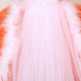 Childrenswear Girls Fox Orange Tutu Skirt Mesh Skirt Cosplay Costume Outfits Halloween Carnival Suit