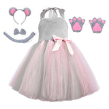 Childrenswear Girls Mouse Cosplay Tutu Skirt Mesh Skirt Cosplay Costume Outfits Halloween Carnival Suit