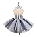 Childrenswear Girls Raccoon Grey Tutu Skirt Mesh Skirt Cosplay Costume Outfits Halloween Carnival Suit
