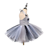Childrenswear Girls Raccoon Grey Tutu Skirt Mesh Skirt Cosplay Costume Outfits Halloween Carnival Suit