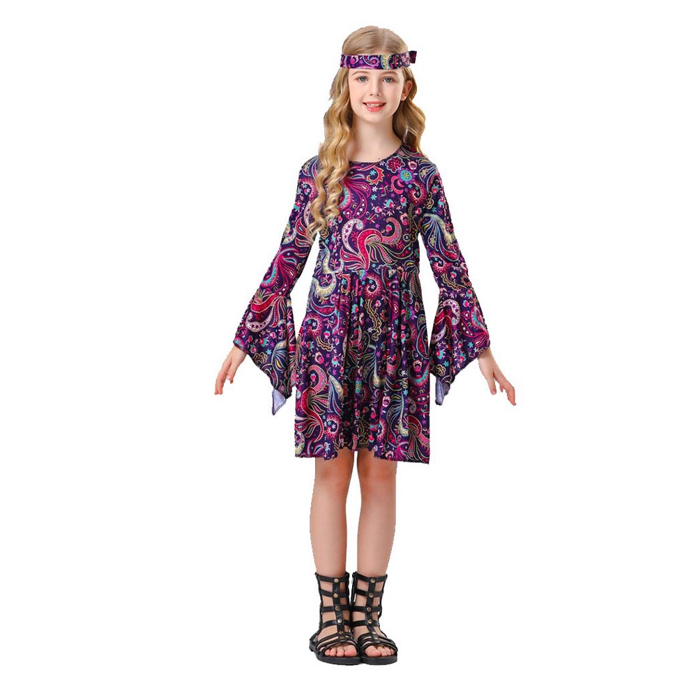 Childrenswear Kids Children 70 s Vintage Disco Hippie Stage Cosplay Co Cosplaysky