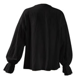 Childrenswear Kids Children Black Lace Up Renaissance Shirt Cosplay Costume Outfits Halloween Carnival Suit