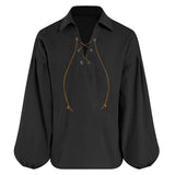 Childrenswear Kids Children Black Medieval Renaissance Tie Shirt