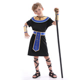 Childrenswear Kids Children Egyptian Pharaoh Cosplay Costume Masquerade Party Dress Stage Dress Up