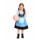 Childrenswear Kids Children Girls Beer Festival Blue Maid Dress Cosplay Costume Outfits