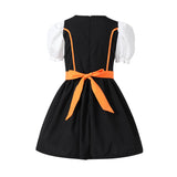 Childrenswear Kids Children Girls Beer Festival Orange Maid Dress Cosplay Costume Outfits