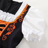 Childrenswear Kids Children Girls Beer Festival Orange Maid Dress Cosplay Costume Outfits