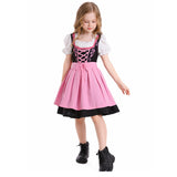 Childrenswear Kids Children Girls Beer Festival Pink Maid Dress Cosplay Costume Outfits