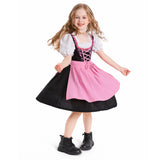 Childrenswear Kids Children Girls Beer Festival Pink Maid Dress Cosplay Costume Outfits