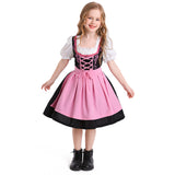 Childrenswear Kids Children Girls Beer Festival Pink Maid Dress Cosplay Costume Outfits