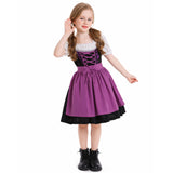 Childrenswear Kids Children Girls Beer Festival Purple Maid Dress Cosplay Costume Outfits