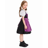 Childrenswear Kids Children Girls Beer Festival Purple Maid Dress Cosplay Costume Outfits