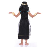 Childrenswear Kids Children Girls Black Cleopatra Cosplay Costume Masquerade Party Dress Halloween Carnival Suit