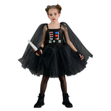 Childrenswear Kids Children Girls Black Jedi  ﻿TuTu Mesh Dress Cosplay Costume Outfits
