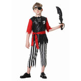 Childrenswear Kids Children Pirate Boys Role Cosplay Costume Outfits Halloween Carnival Suit