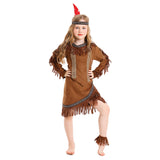 Childrenswear Kids Children Primitive Aborigines Stage Performance Clothing Aboriginal Indians Cosplay Costumes