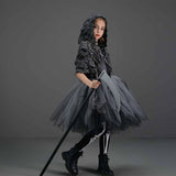 Childrenswear Kids Children Reaper of Death Girls Black Dress Halloween Cosplay Costume Outfits