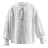 Childrenswear Kids Children White Lace Up Renaissance Shirt Cosplay Costume Outfits Halloween Carnival Suit