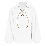 Childrenswear Kids Children White Medieval Renaissance Tie Shirt