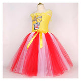 Childrenswear Kids Sequins Popcorn Children's Mesh Dress Cute Big Bow Girls Fluffy skirt