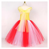 Childrenswear Kids Sequins Popcorn Children's Mesh Dress Cute Big Bow Girls Fluffy skirt