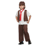 Childrenswear Medieval Little Boy Working CostumeCosplay Costume Outfits Halloween Carnival Suit