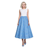 Cinderella Fairy Godmother Women Blue Outfit Cosplay Costume Halloween Carnival Party Suit