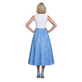Cinderella Fairy Godmother Women Blue Outfit Cosplay Costume Halloween Carnival Party Suit