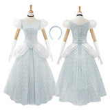 Cinderella Light Blue Dress Cosplay Costume Halloween Carnival Party Suit