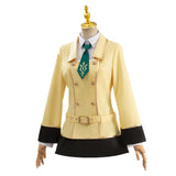 Code Geass C.C Yellow School Uniform Anime Character Cosplay Costume Outfits Halloween Carnival Suit