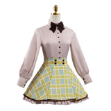 Code Geass C.C. Women Green Plaid Skirt Cosplay Costume Halloween Carnival Party Suit