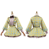 Code Geass C.C. Women Green Plaid Skirt Cosplay Costume Halloween Carnival Party Suit