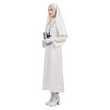 Conjuring The Nun Women White Outfit Cosplay Costume Halloween Carnival Party Suit