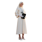 Conjuring The Nun Women White Outfit Cosplay Costume Halloween Carnival Party Suit