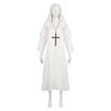 Conjuring The Nun Women White Outfit Cosplay Costume Halloween Carnival Party Suit