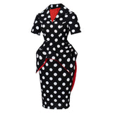 Coraline Mom Women Black Polka Dots Dress Cosplay Costume Outfits Halloween Carnival Suit