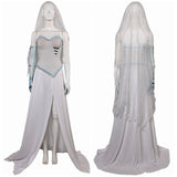 Corpse Bride Emily White Wedding Dress Cosplay Costume Outfits Halloween Carnival Suit