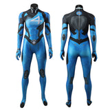 Kids Susan Storm Costume Invisible Woman Cosplay First Family Blue jumpsuit For Children Female Halloween Carnival Suit