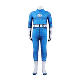 Kid Mr. Fantastic Reed Richards Cosplay Costume For Unisex Children Blue Jumpsuit Halloween Carnival Suit