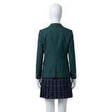 Coven Academy Women Green School Uniform Cosplay Costume Halloween Carnival Party Suit