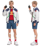 Cyberpunk Roman Carax White Coat Outfit Cosplay Costume Halloween Carnival Party Suit